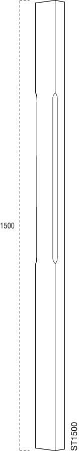 Cheshire Mouldings Newel Half Pine - 91mm
