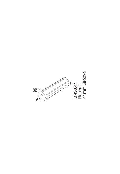 Cheshire Mouldings Pine Baserail - 3.6m x 41mm