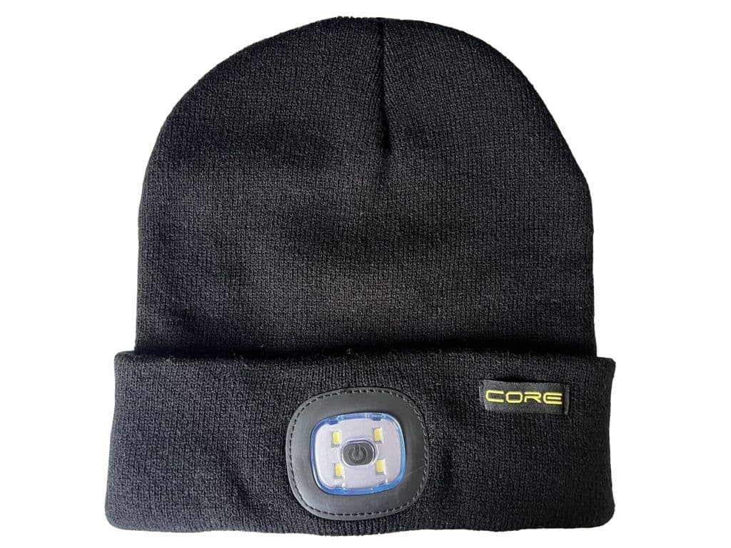 Core Kids Rechargeable Beanie Hat Torch - Black