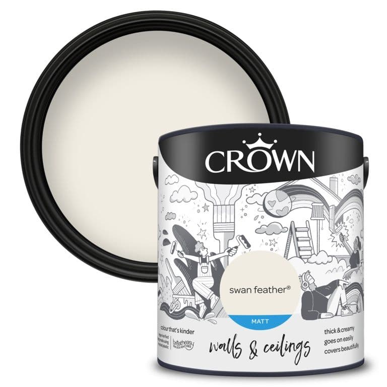 Crown Matt Emulsion Swan Feather - 2.5L
