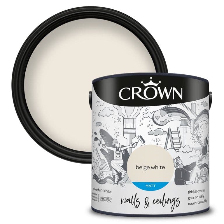 Crown Walls & Ceilings Matt  2.5L - Beige White