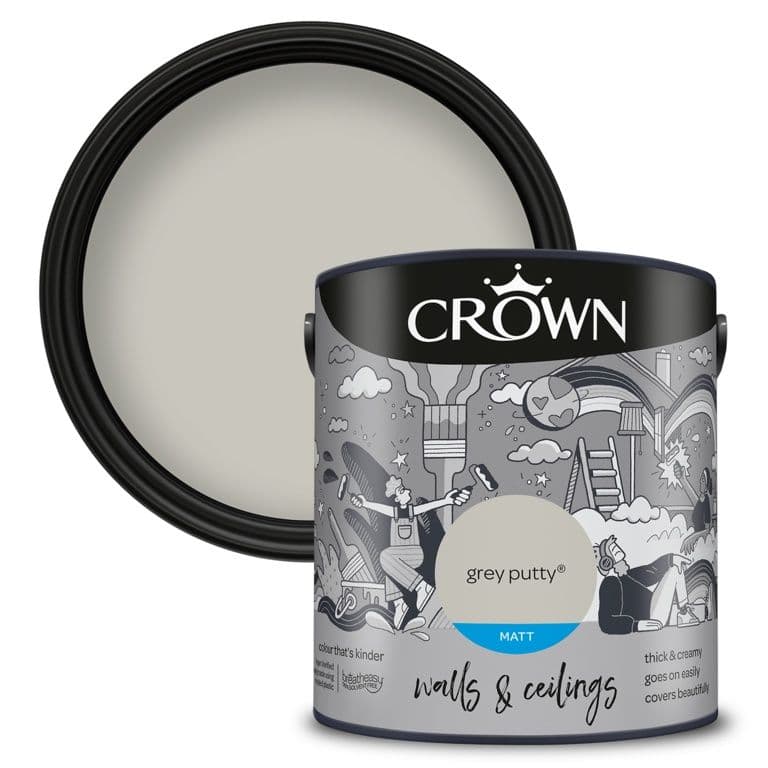 Crown Walls & Ceilings Matt  2.5L - Grey Putty