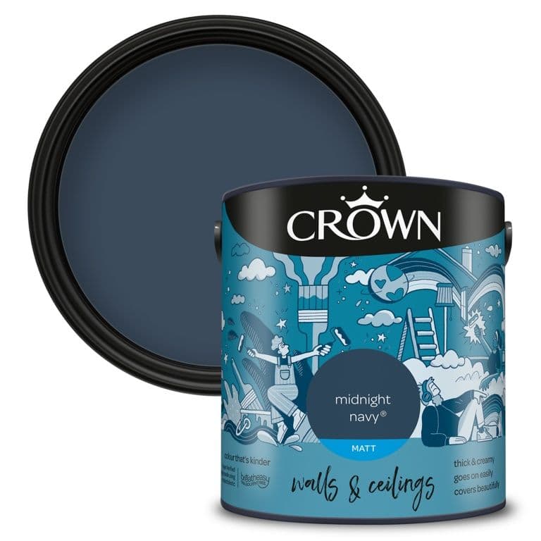 Crown Walls & Ceilings Matt 2.5L - Midnight Navy