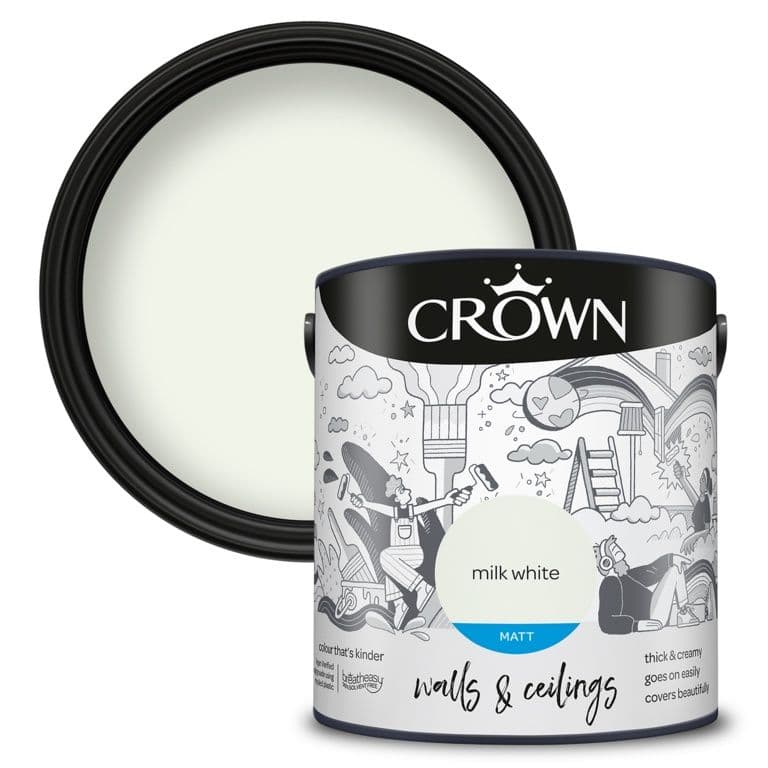 Crown Walls & Ceilings Matt  2.5L - Milk White