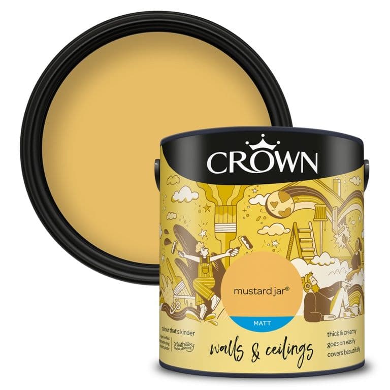 Crown Walls & Ceilings Matt  2.5L - Mustard Jar