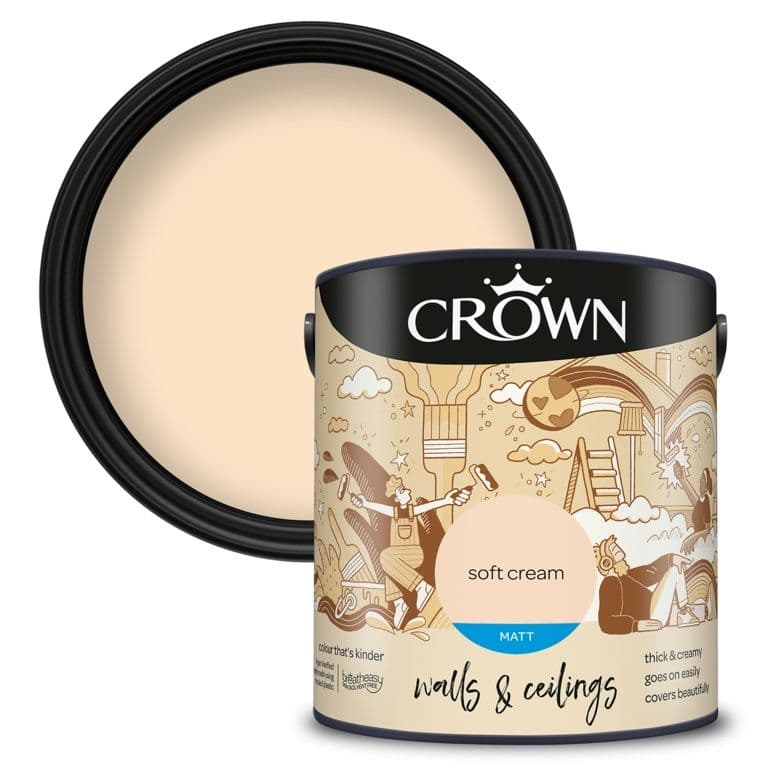 Crown Walls & Ceilings Matt  2.5L - Soft Cream