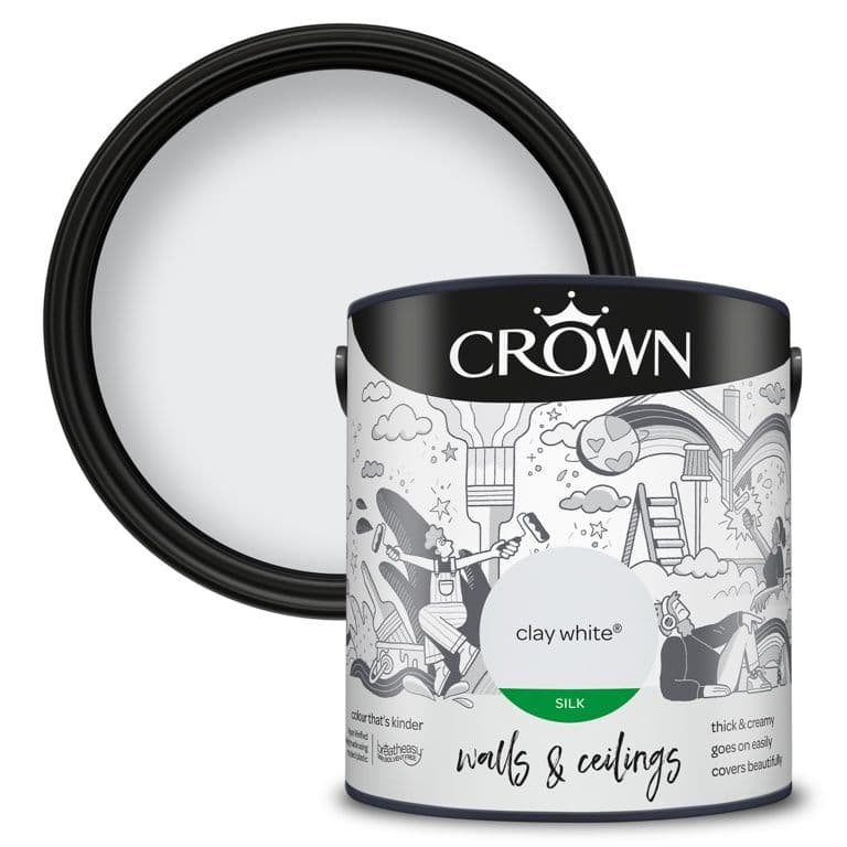 Crown Walls & Ceilings Silk 2.5L - Clay White