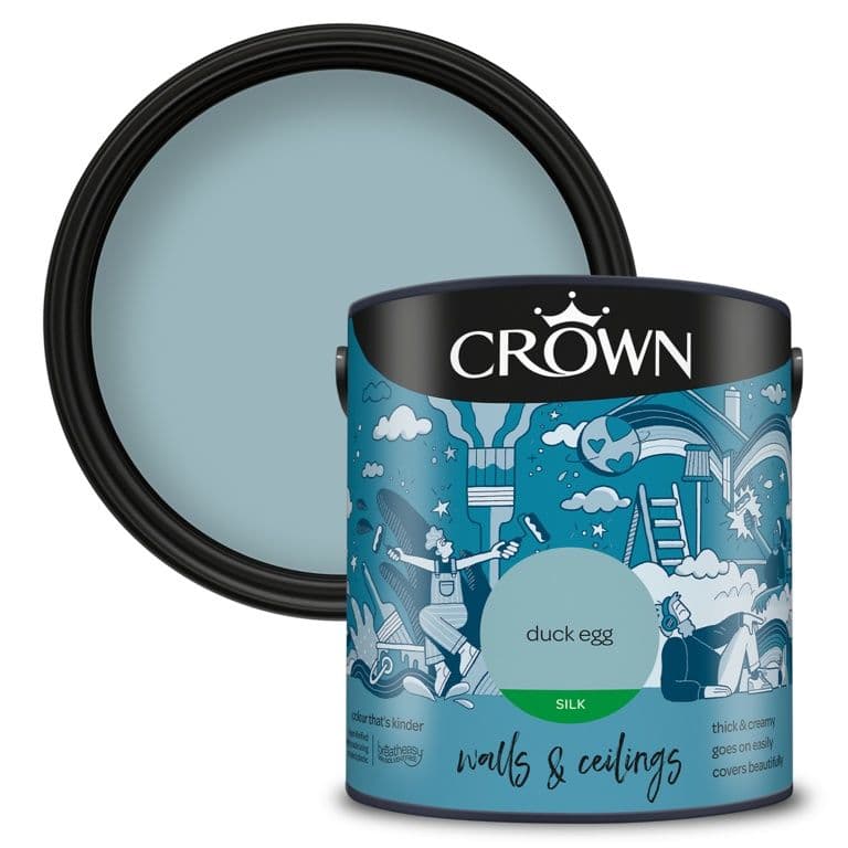 Crown Walls & Ceilings Silk 2.5L - Duck Egg