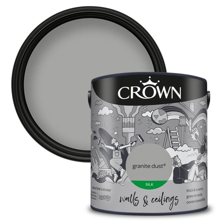 Crown Walls & Ceilings Silk 2.5L - Granite Dust