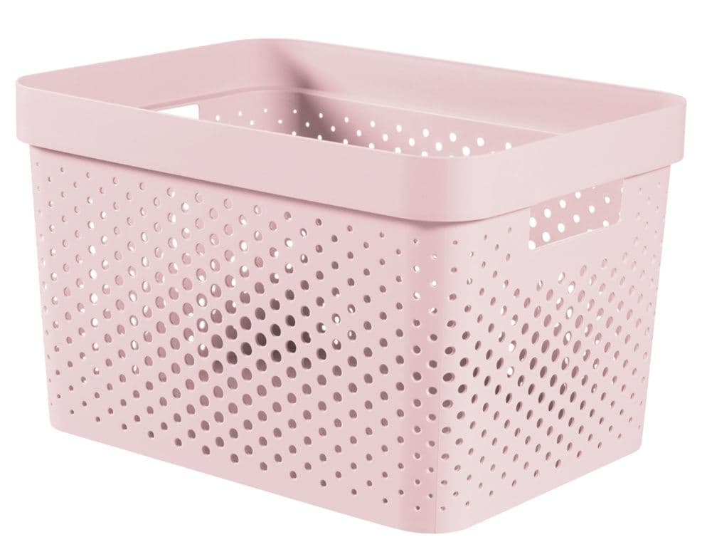Curver Infinity Dots Box - 17L Chalk Pink