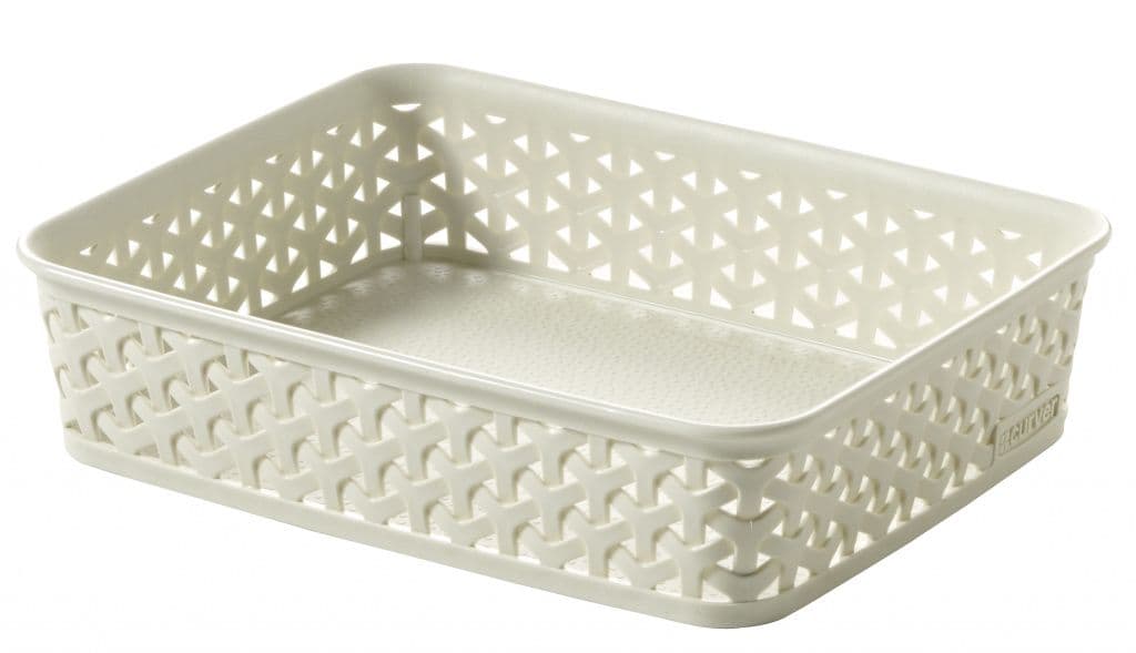Curver My Style Rattan Tray - Vintage White A5