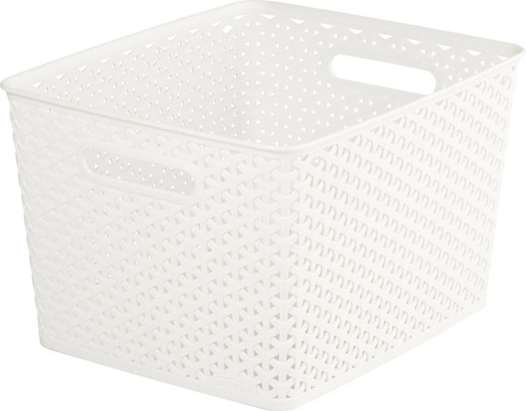 Curver Nestable Rattan Basket Vintage White - 18L