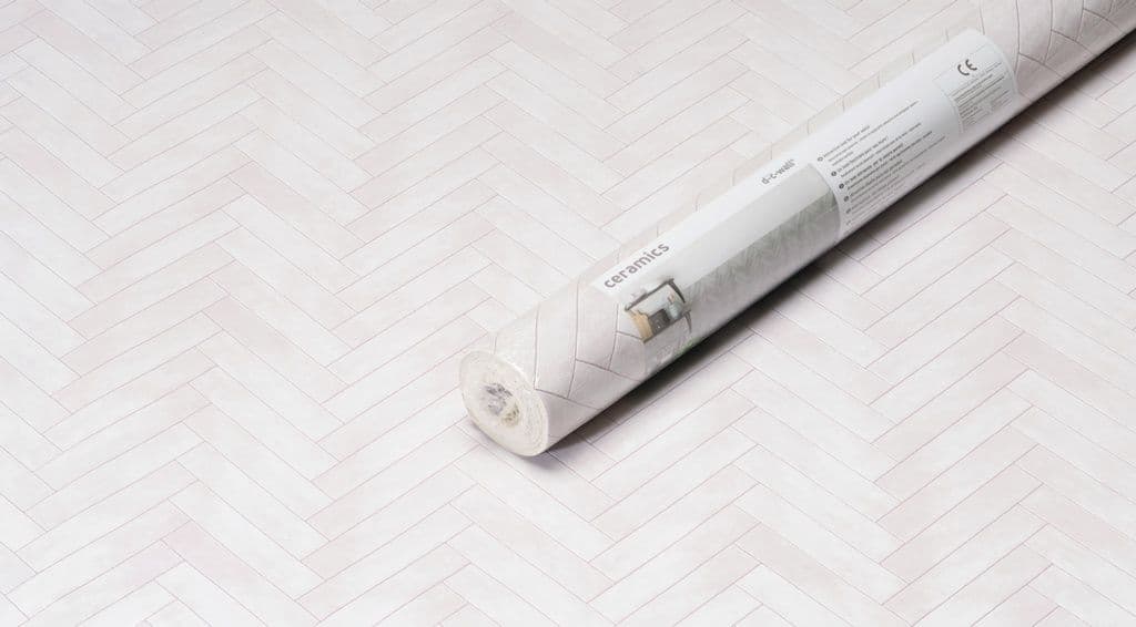 d-c-fix® Ceramics 3D Wallpaper - Grey Chevron