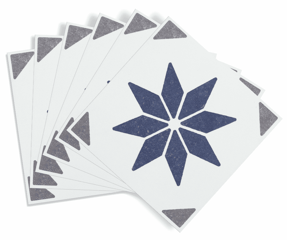 d-c-fix® Self Adhesive Wall Tile Alia Blue - 15cm x 15cm / Pack Of 6