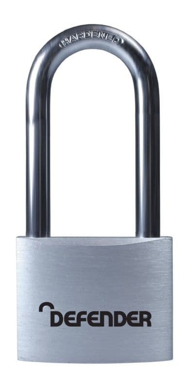 Defender Aluminium Padlock Long Shackle - 40mm