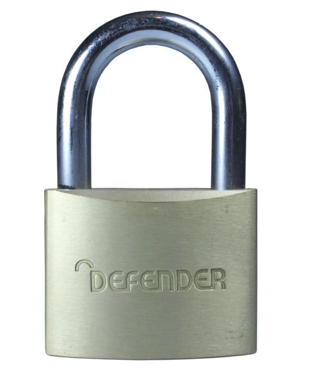 Defender Brass Padlock Branded - 50mm