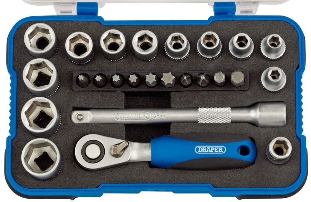 Draper 1/4" Sq Dr Metric Socket Set - 1/4"