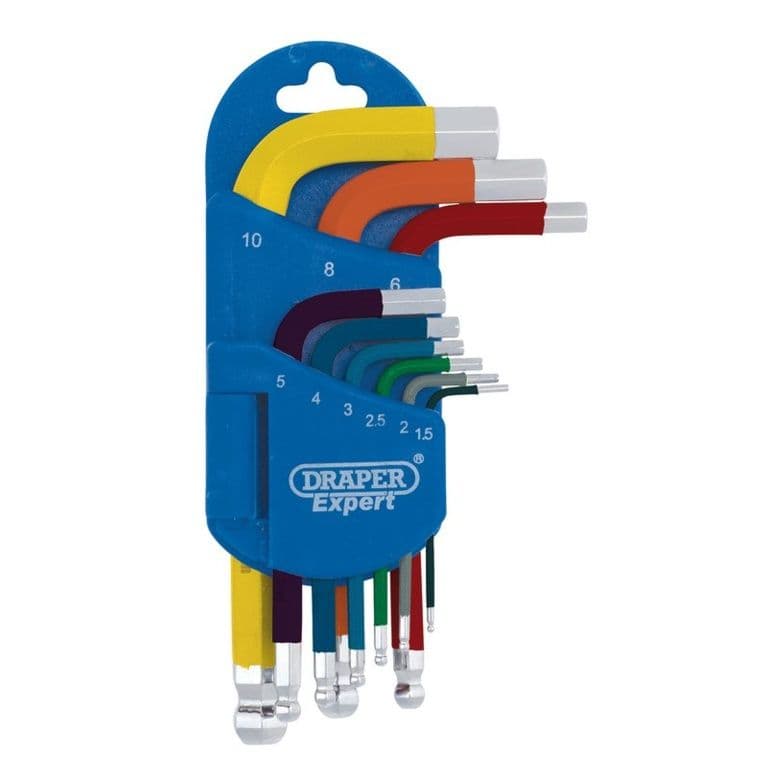 Draper Expert Metric Short Arm Hex Key Set - 9 Piece