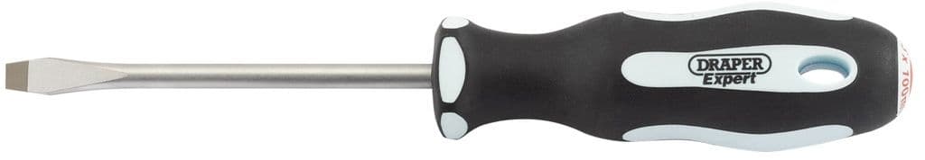 Draper Expert Plain Slot Soft Grip Screwdriver - 6.5 x 100