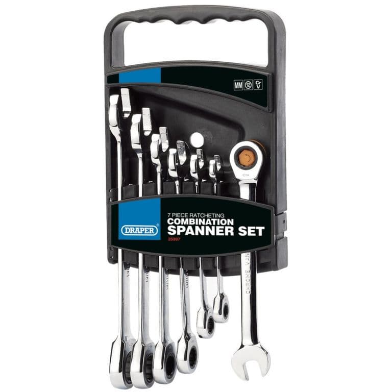 Draper HI-TORQ® Ratcheting Combi Spanner Set - 7 Piece