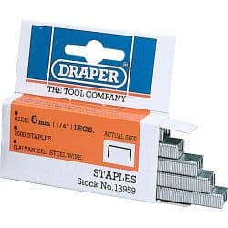 Draper Staples (Box of 1000) - 8mm