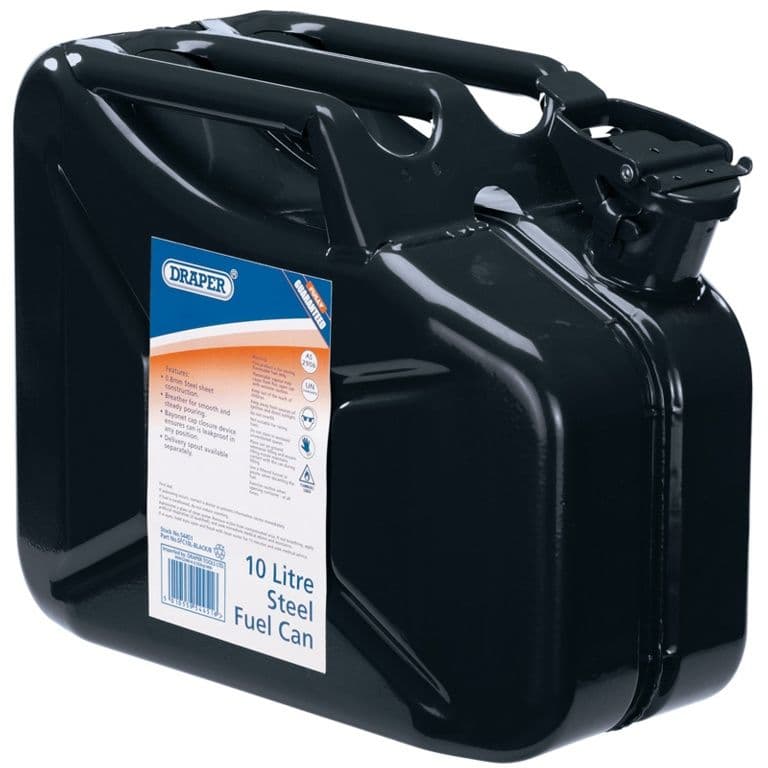 Draper Steel Fuel Can - Black 10L