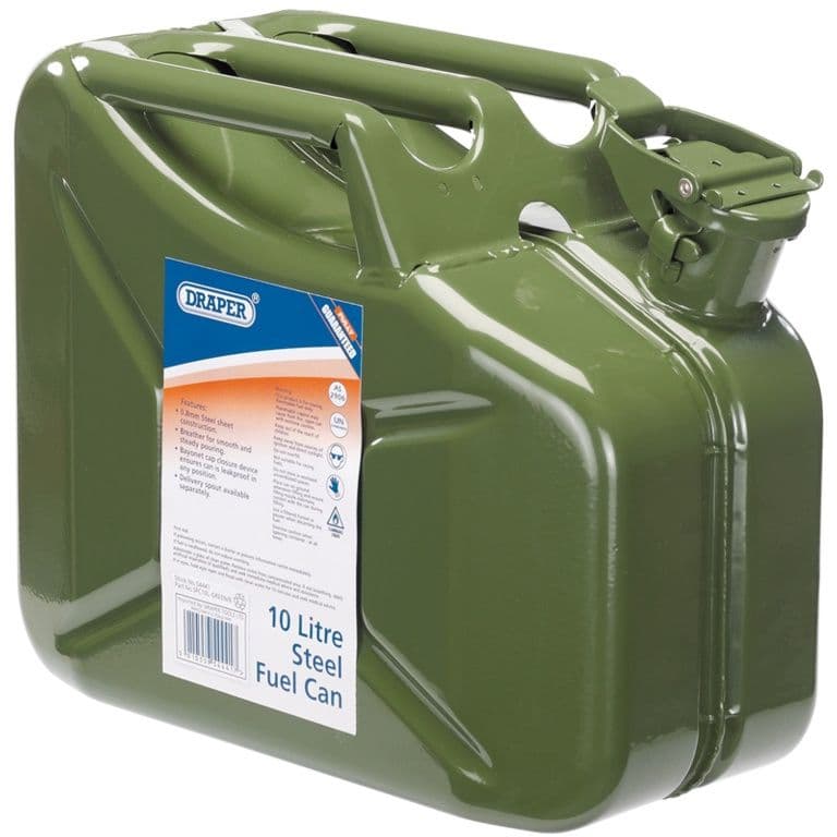 Draper Steel Fuel Can - Green 10L