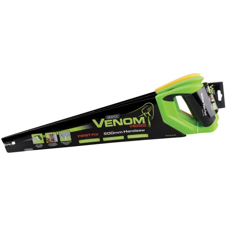 Draper Triple Pack Venom Double Ground Handsaws - 500mm