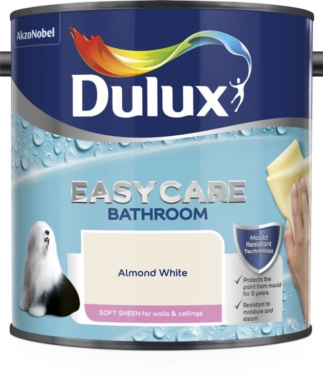 Dulux Easycare Bathroom Soft Sheen 2.5L - Almond White
