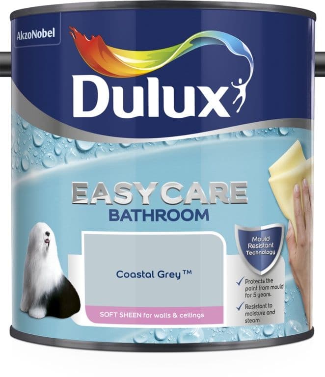 Dulux Easycare Bathroom Soft Sheen 2.5L - Coastal Grey
