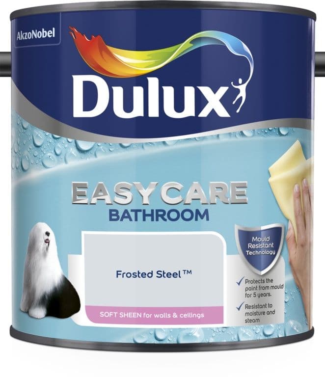 Dulux Easycare Bathroom Soft Sheen 2.5L - Frosted Steel