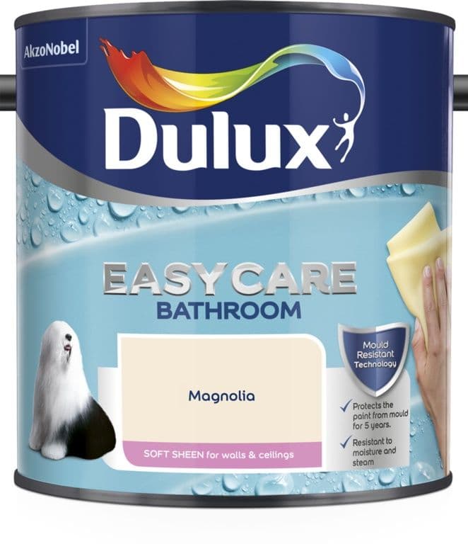 Dulux Easycare Bathroom Soft Sheen 2.5L - Magnolia