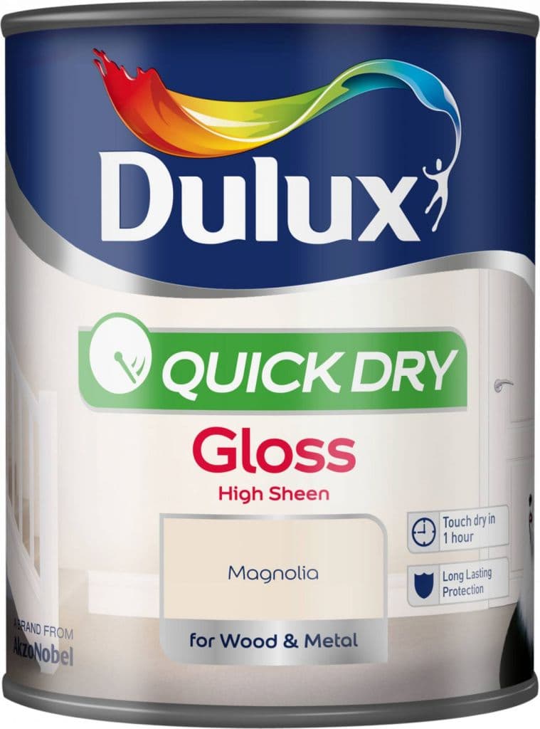 Dulux Quick Dry Gloss 750ml - Magnolia
