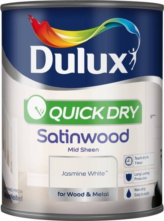 Dulux Quick Dry Satinwood 750ml - Jasmine White
