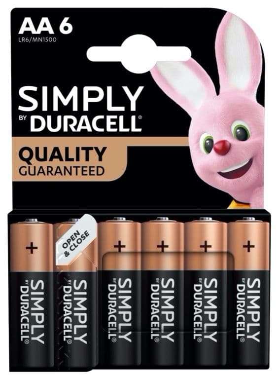 Duracell Simply Batteries - AA Pack 6