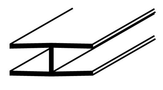 Easyfix H Section White S - 6mm x 8ft