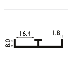 Easyfix Plastic White Bottom Track - 2.44m x 16mm