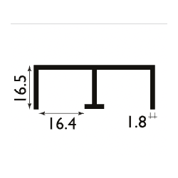 Easyfix Plastic White Top Track - 2.44m x 16mm