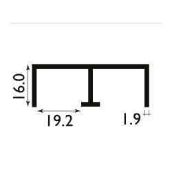 Easyfix Plastic White Top Track - 2.44m x 19mm