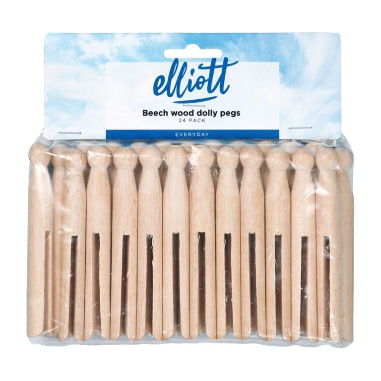 Elliott Beech Wood Dolly Pegs - Pack 24