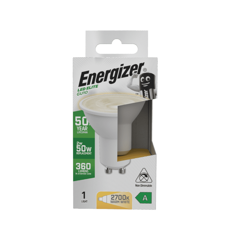 Energizer A Rated GU10 2700k - 1.9w
