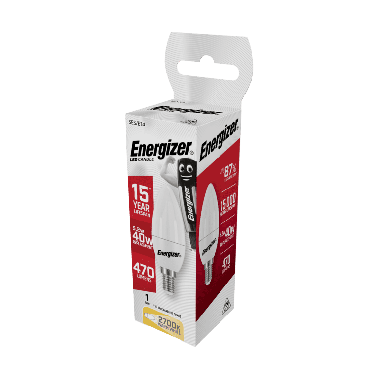 Energizer LED Candle Warm White E14 - 5.2w 470lm