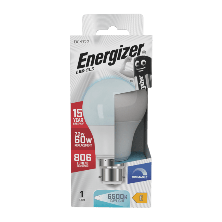 Energizer LED GLS B22 6500k Dimmable 7.3w - 820lm