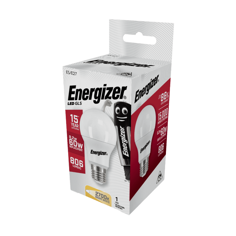 Energizer LED GLS Warm White E27 - 8.2w 806lm
