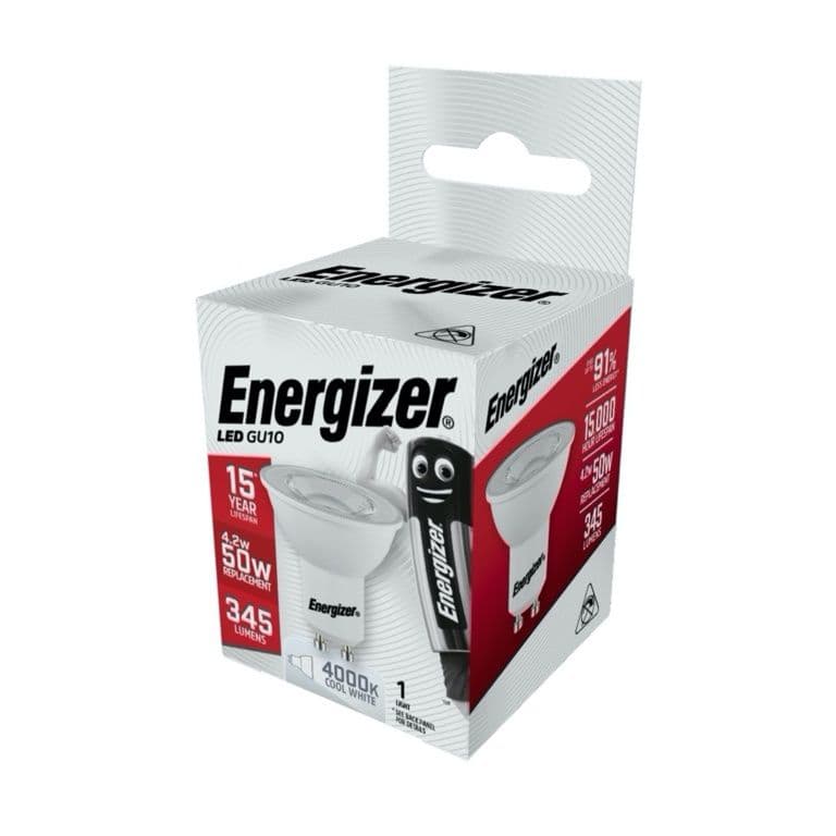 Energizer LED GU10 Cool White 4000k - 4.2w 345lm