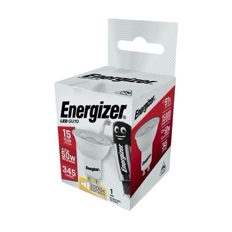 Energizer LED GU10 Warm White 3000k - 4.2w 345lm
