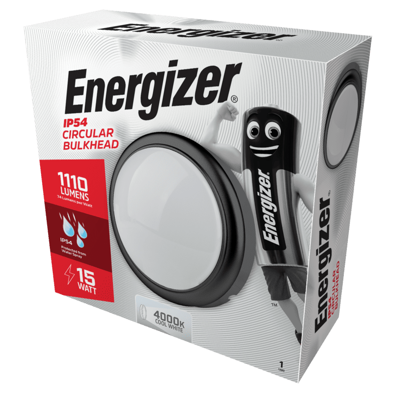 Energizer LED Round Bulkhead IP54 - 15w 4000k Cool White