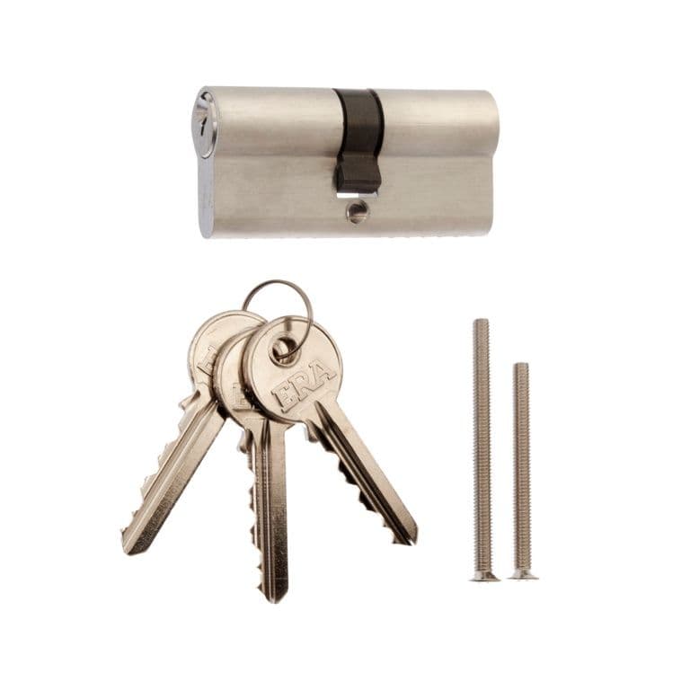 Era Euro Double 6 Pin Cylinder - 45/55 Satin Clam