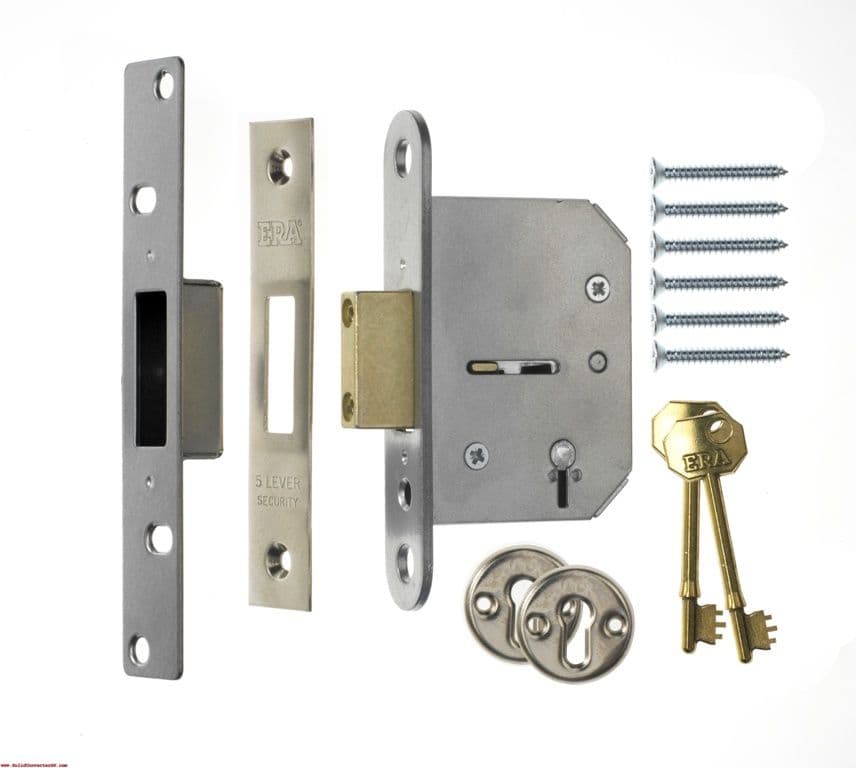 ERA Viscount Five-Lever Mortice Deadlock 76mm Chrome