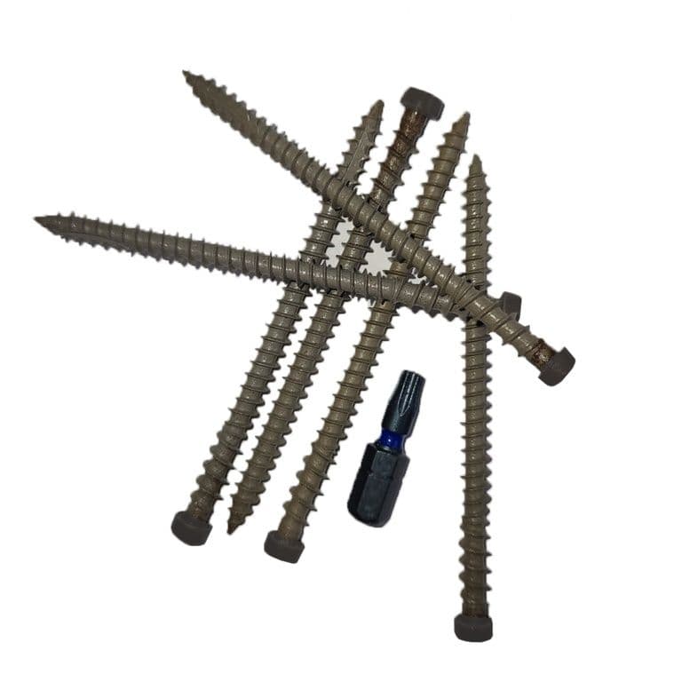 Eurodeck Composite Decking Grey Screws & Drill Bit - Pack 25